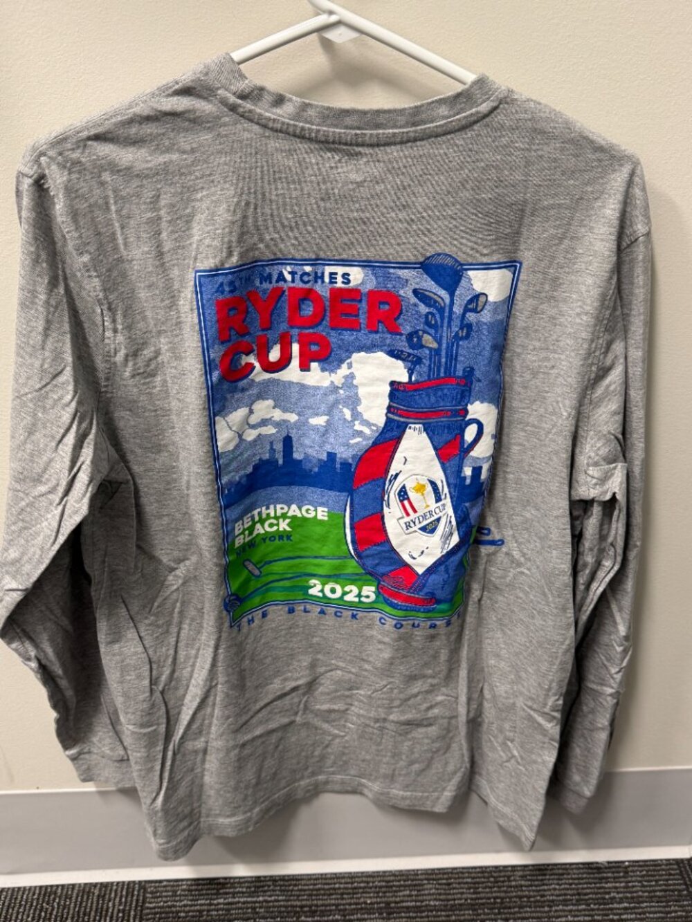 Ahead 2025 Bethpage Ryder Cup Golf Long-Sleeve Tee - Medium - Picture 2 of 3